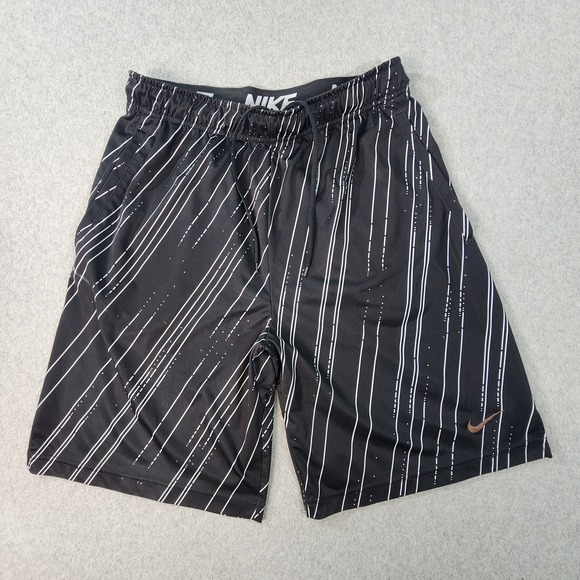 Nike Dri‎ Fit Athleisure Gym Running Basketball Shorts Mens L Black Drawstring - Picture 1 of 16